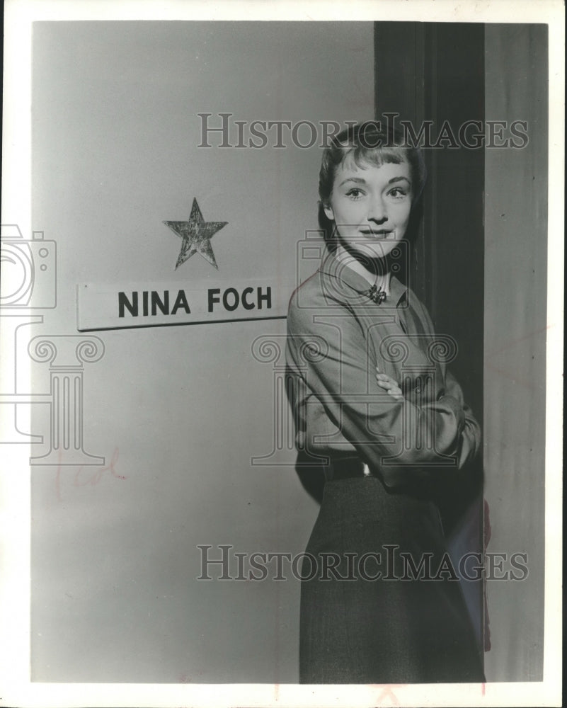 1957 Press Photo &quot;A Night of Rain&quot; star Nina Foch - mjp13560 - Historic Images