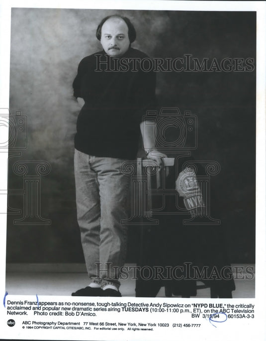 1994, Dennis Franz to appear in NYPD Blue - mjp13683 - Historic Images