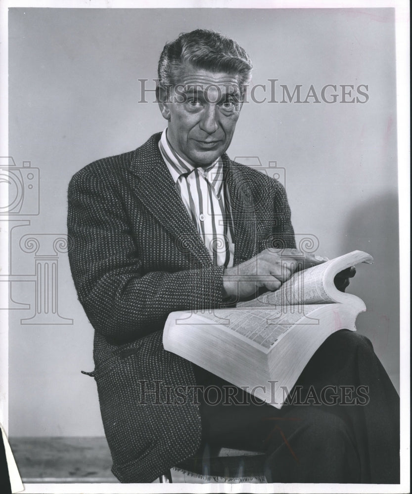 1956, Actor Eduard Franz, Milwaukee - mjp13694 - Historic Images
