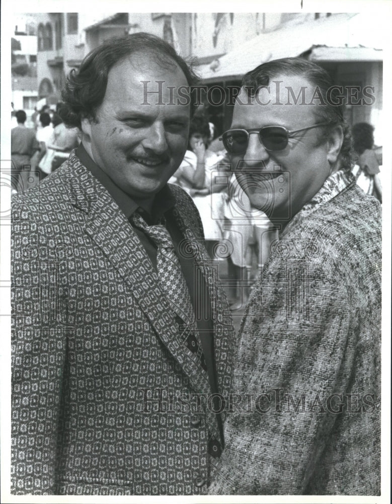 1987 Press Photo Dennis Franz and Peter Jurasik star in Beverly Hills Buntz&quot; - Historic Images