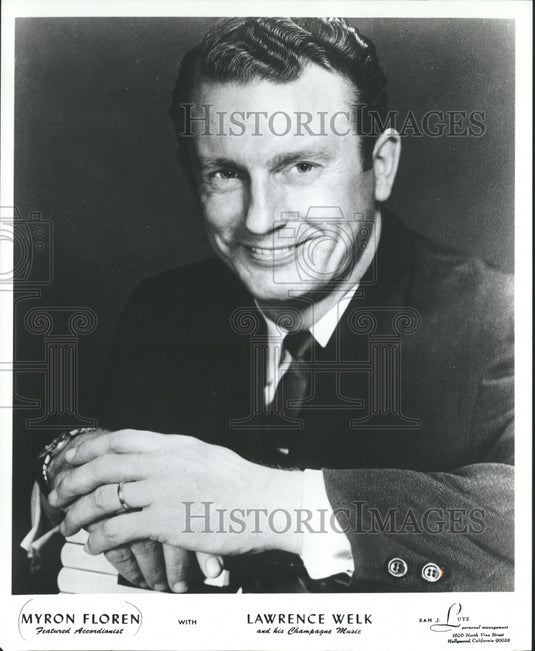 1971, Featured Accordionist Myron Floren of Lawrence Welk show. - Historic Images