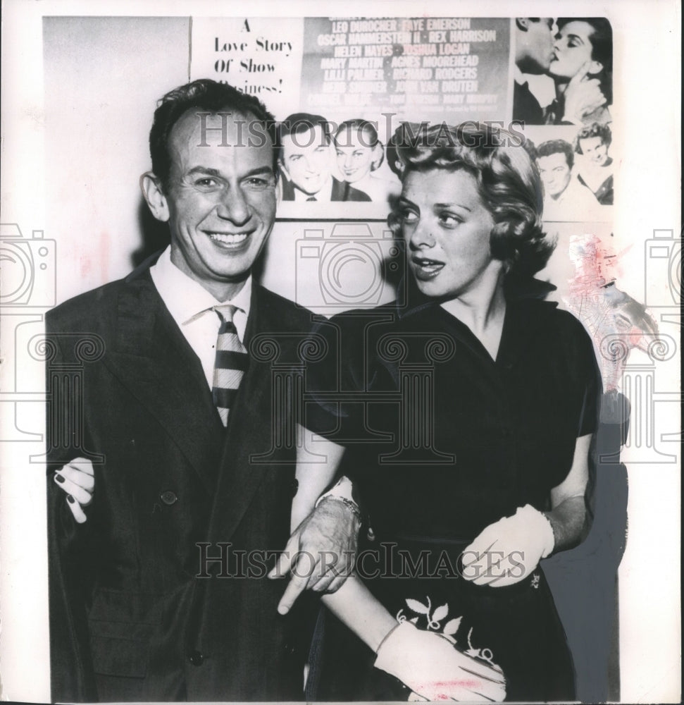 1953 Press Photo Actor Jose Ferrer &amp; wife singer Rosemary Clooney, Dallas, Texas - Historic Images