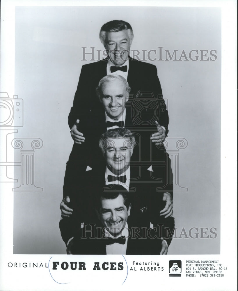 1985 Press Photo The Four Aces, singing group - mjp13848- Historic Images