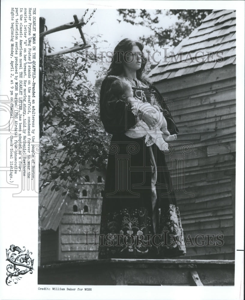 1979 Press Photo Meg Foster stars in &quot;The Scarlet Letter&quot; to be shown on PBS - Historic Images