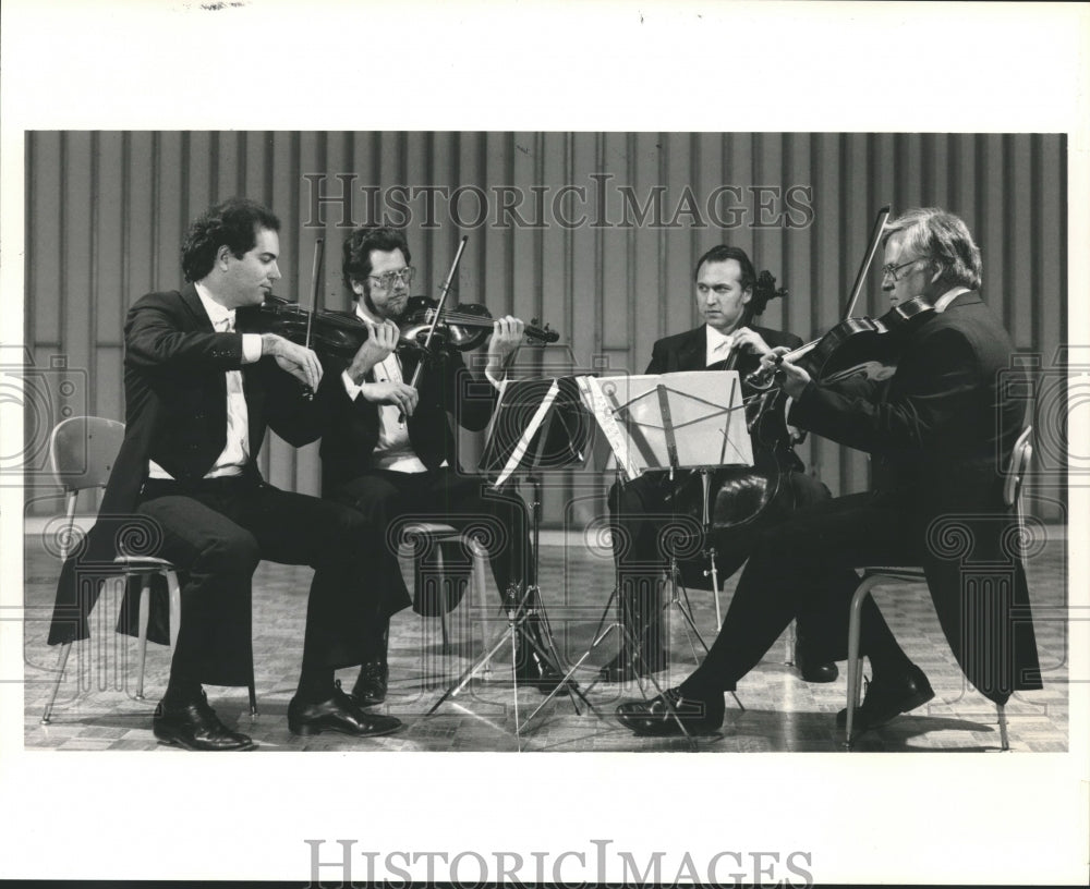 1986 Press Photo The Fine Arts Quartet opens &quot;Summer Evenings of Music&quot; - Historic Images