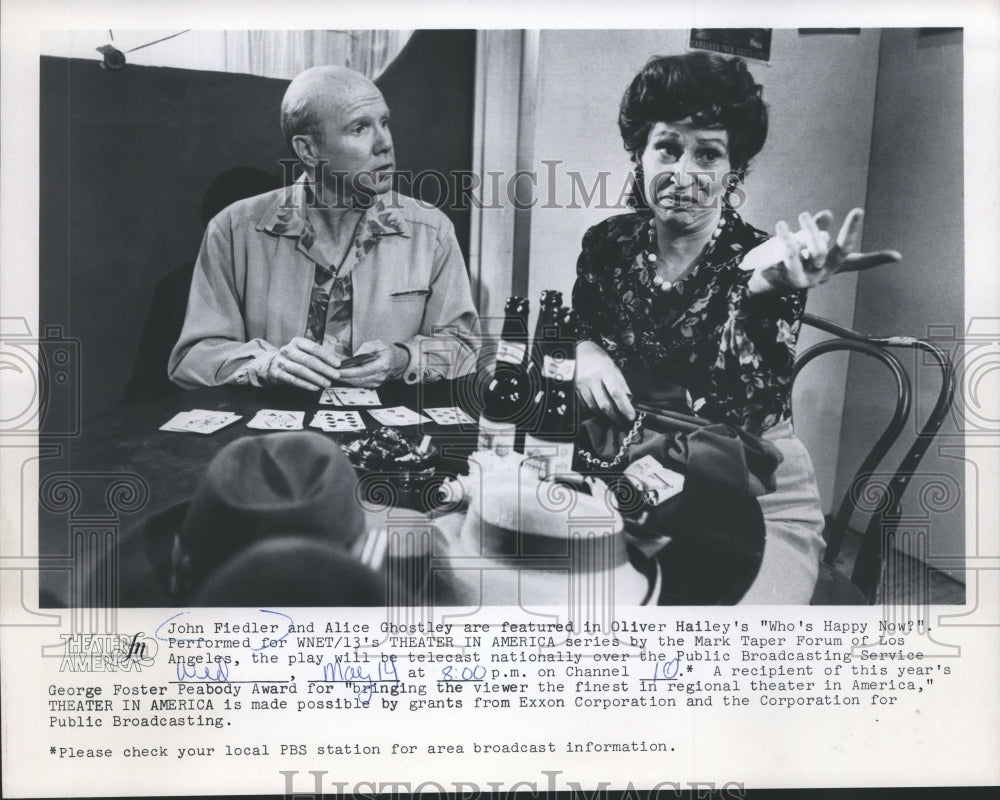 1975, John Fiedler And Alice Ghostley In &quot;Who&#39;s Happy Now?&quot; - Historic Images