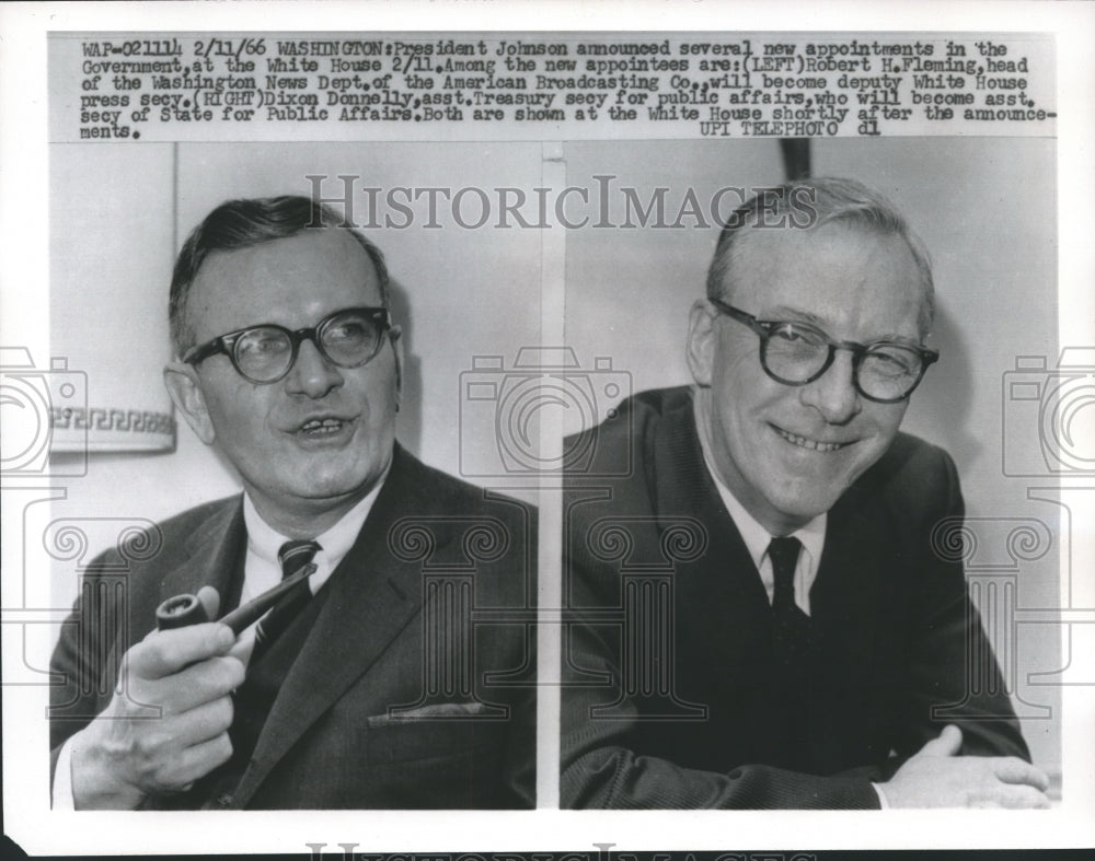 1966, Robert H. Flemming, press secretary to President Johnson - Historic Images