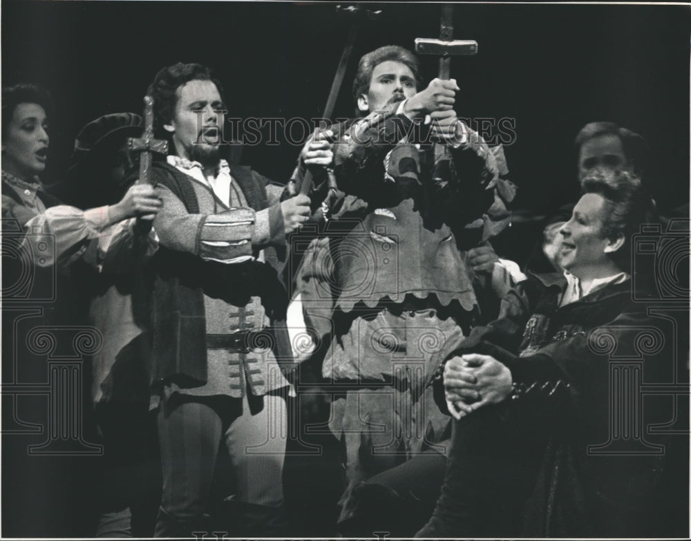 1989, Mephistopheles and cast members of the Florentine Opera. - Historic Images