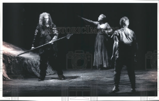 1992, Jerome Hines, Gary Bachlund and Mildred Tyree in "Die Walkure." - Historic Images