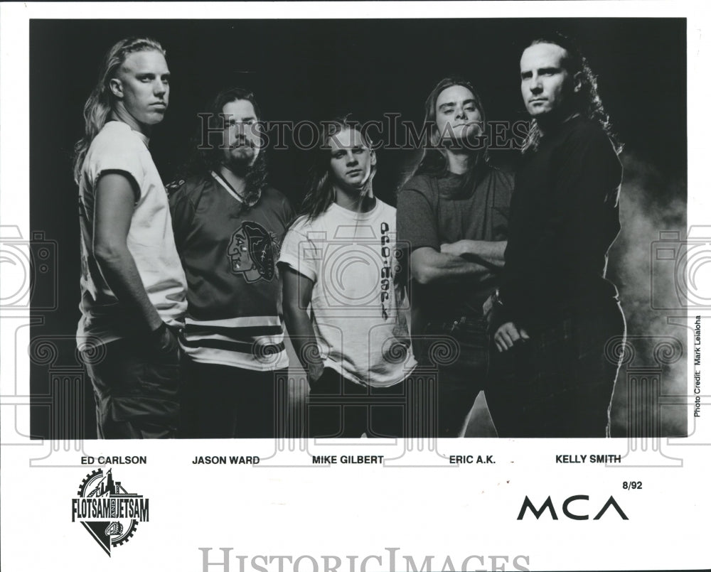 1993 Press Photo Flotsam & Jetsam are one of the headliners for Metalmania VII - Historic Images