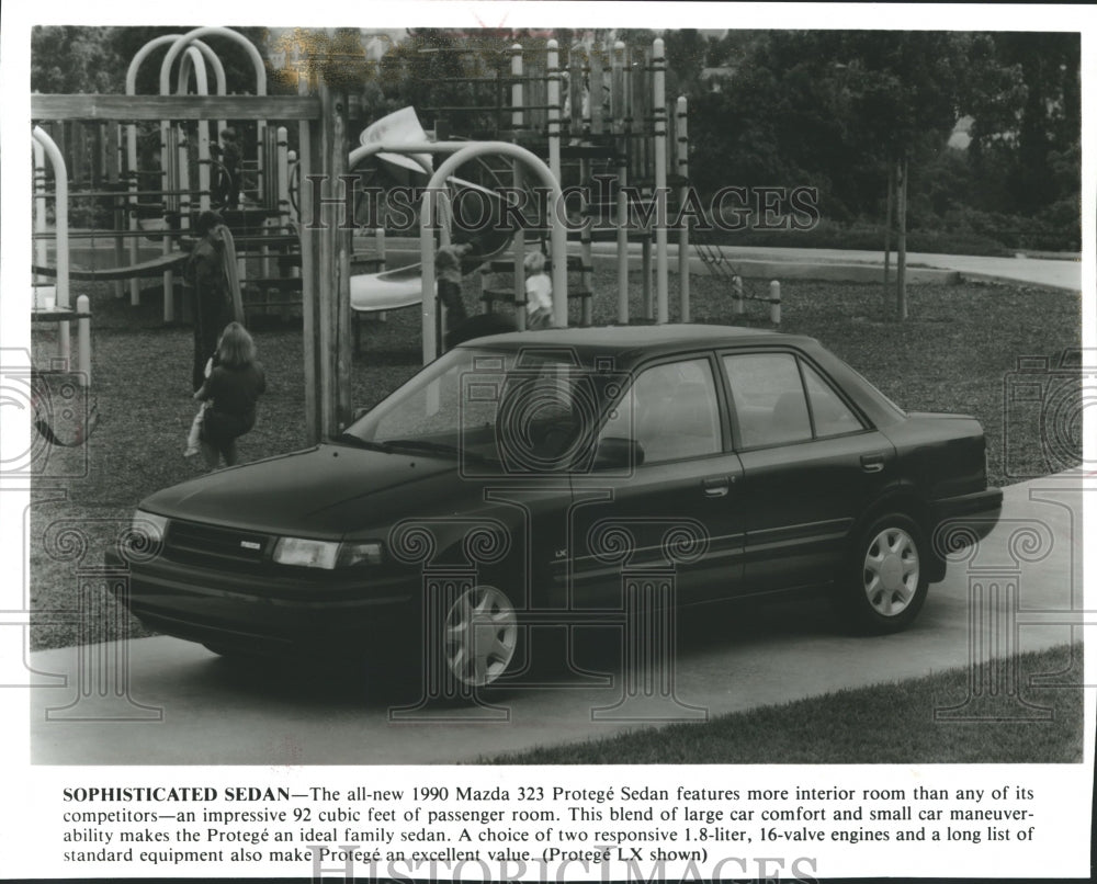 1989 Press Photo Mazda 323 Protege LX Sedan - mjp14224 - Historic Images