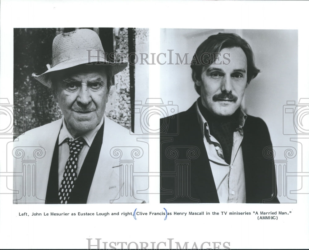 1984 Press Photo &quot;A Married Man&quot; stars John LeMesurier and Clive Francis - Historic Images