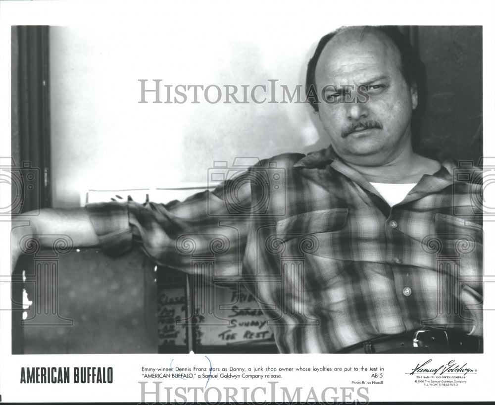 1996 Press Photo Dennis Franz in a scene from "American Buffalo" - mjp14284 - Historic Images