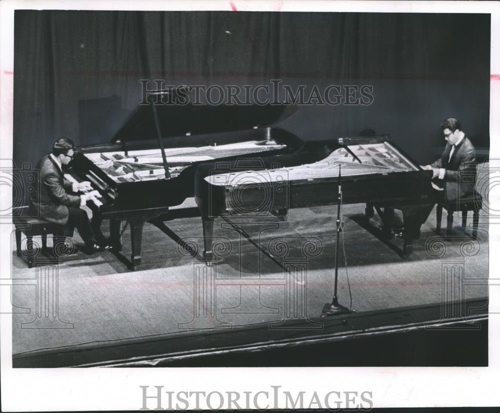 1966, Duo pianist Ferrante and Teicher playing at the Pabst. - Historic Images