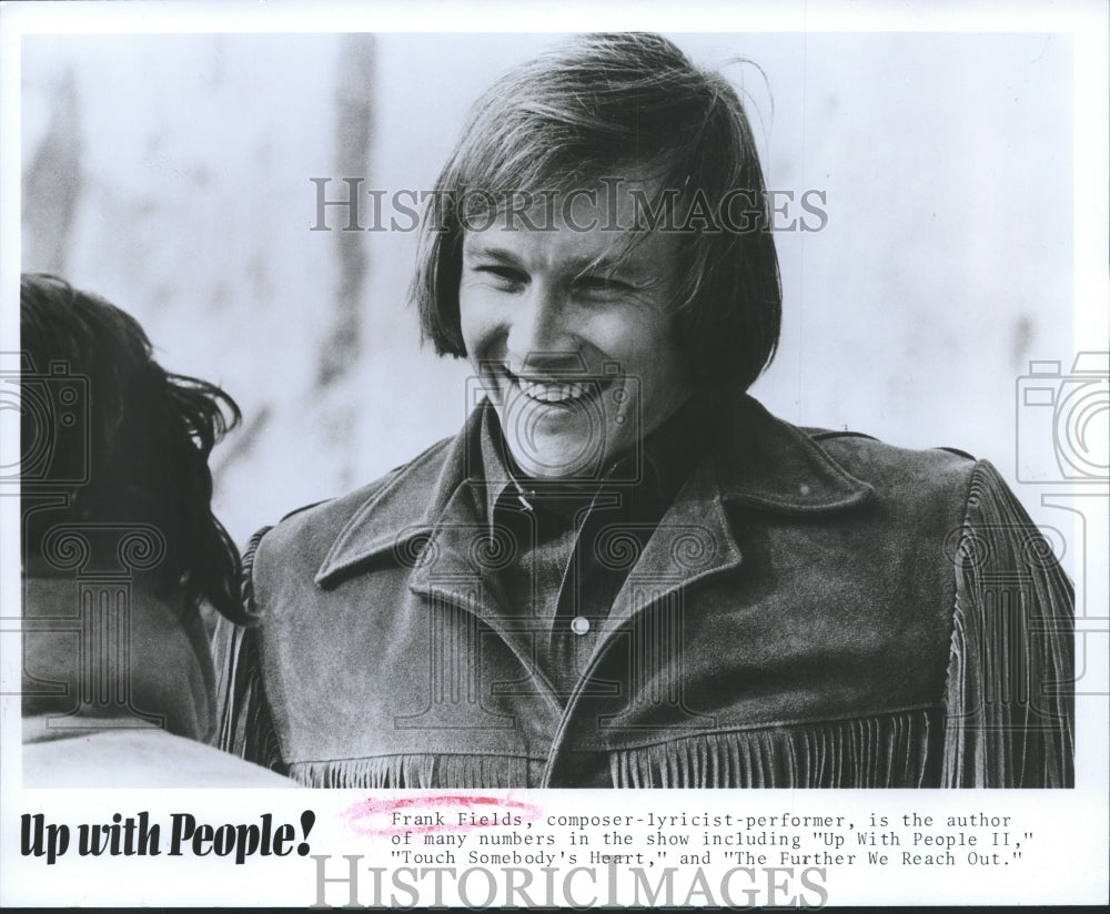 1973 Press Photo Frank Fields, Composer for the show &quot;Up With People!&quot; - Historic Images