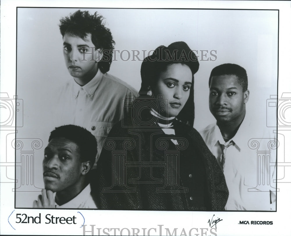 1986 Press Photo Members of 52nd Street, entertainers - mjp14332 - Historic Images