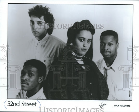 1986 Press Photo Members of 52nd Street, entertainers - mjp14332 - Historic Images