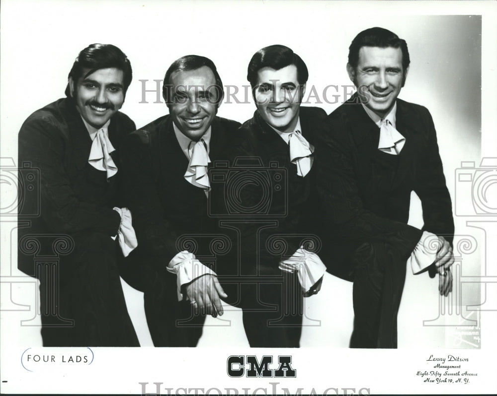 1971, The Four Lads, singing group members - mjp14386 - Historic Images