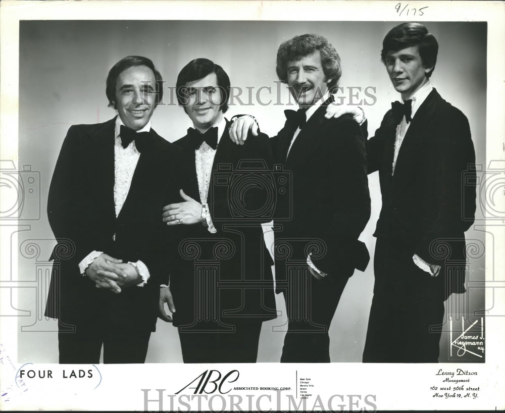 1973 Press Photo The Four Lads, singing group members - mjp14387 - Historic Images