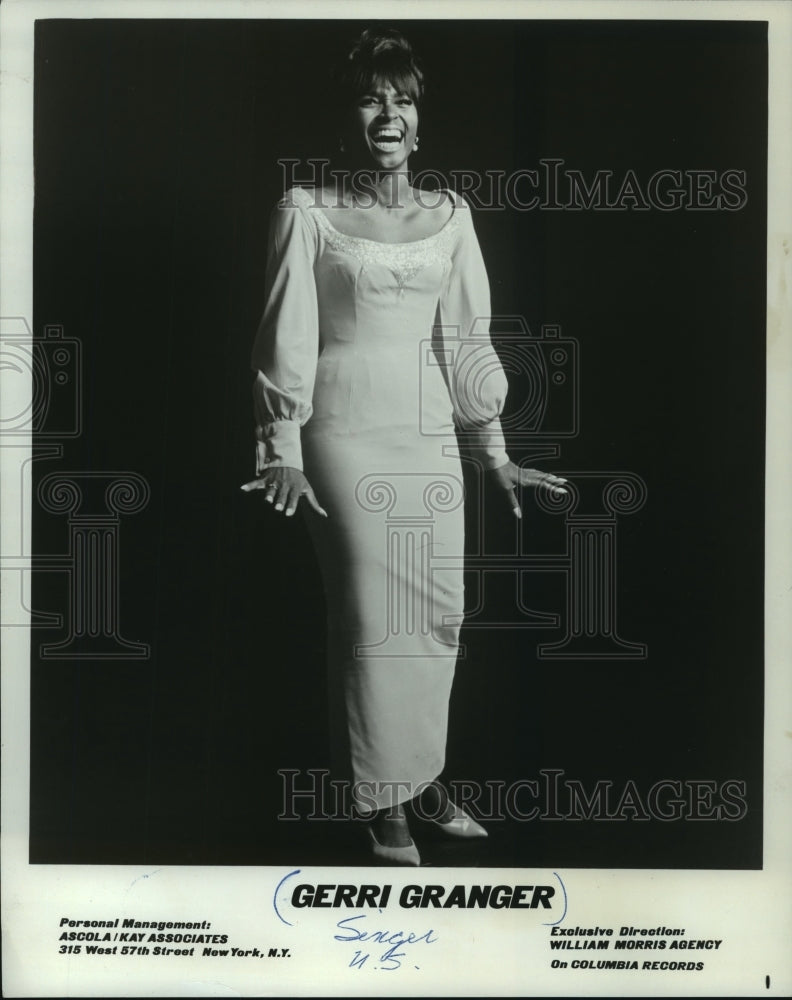 1969 Press Photo Gerri Granger, singer - mjp14426 - Historic Images