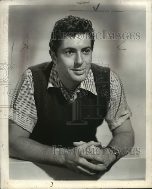 1950 Press Photo Actor Farley Grangers stock will boom in Edge of Doom - Historic Images