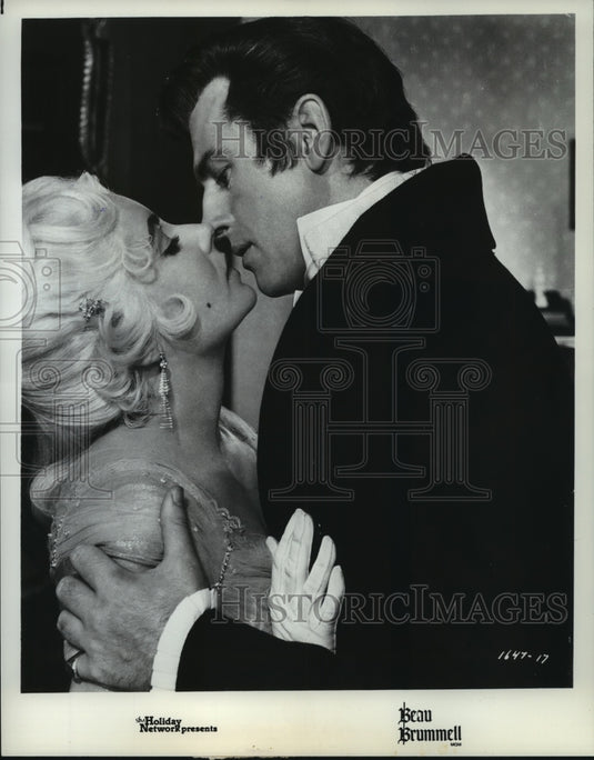1985 Press Photo actors Stewart Granger & Elizabeth Taylor in "Beau Brummell" - Historic Images