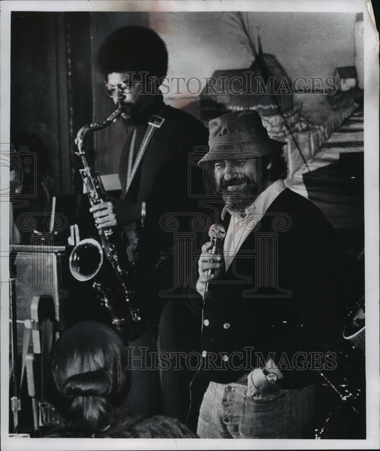 1975, Ken Gerlat & saxophonist Berkley Fudge, Dr. Feelgood Blues Show - Historic Images