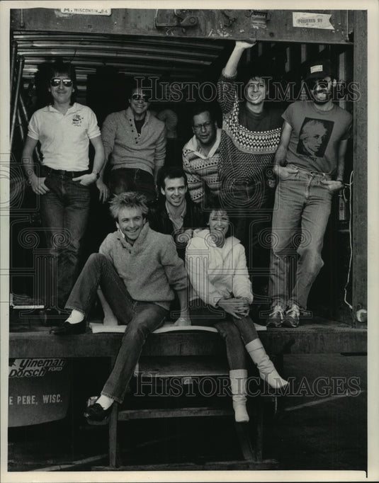 1986, Members of the band, Gerard on the road in Canton, ohio - Historic Images