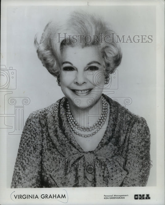 1971, United States Columnist, Virginia Graham - mjp14714 - Historic Images
