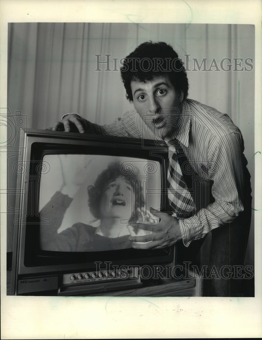 1984, Friends Mime Theater's Michael Konik & Barbara Leigh, actors - Historic Images