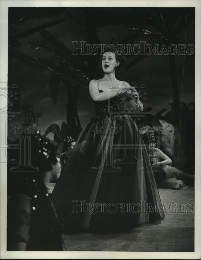 1952, Jane Froman, beautiful singing star, Richard Rogers Story - Historic Images