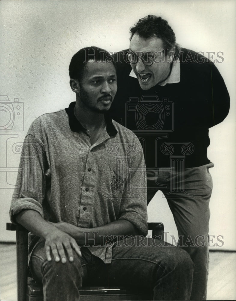 1990, Mike Neville &amp; Robert Barnett rehearse To Kill a Mockingbird - Historic Images