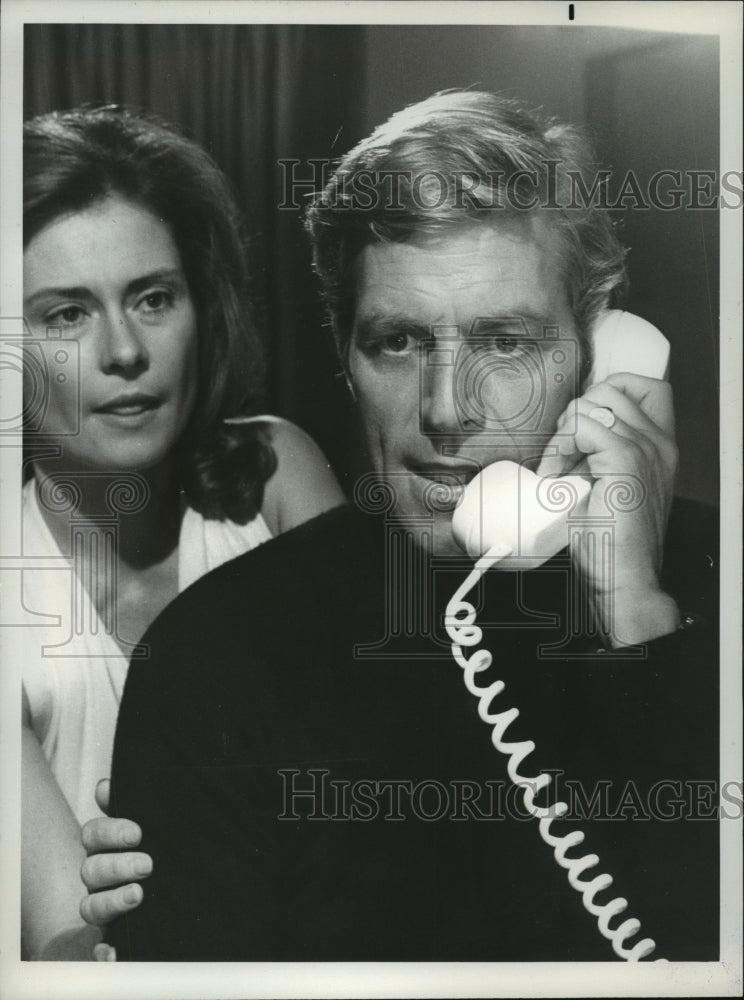 1975 Press Photo Diane Baker and James Franciscus in The Dream Makers, on NBC. - Historic Images