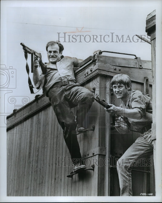 1966, Don Francks and John Leyton star on Jericho, on CBS. - Historic Images