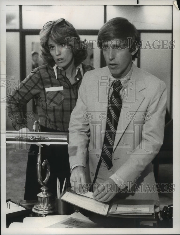 1978, Actor Dennis Dugan & co-star "Richie Brockelman, Private Eye" - Historic Images