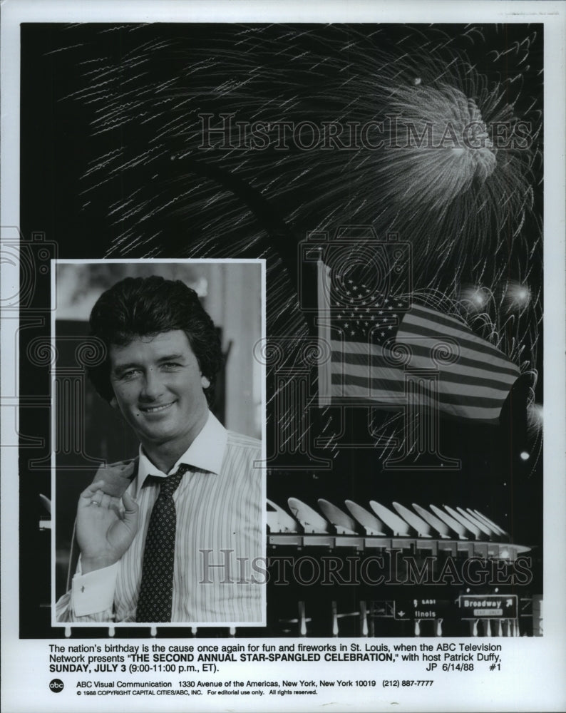 1988, Patrick Duffy in &quot;The Second Annual Star-Spangled Celebration&quot; - Historic Images