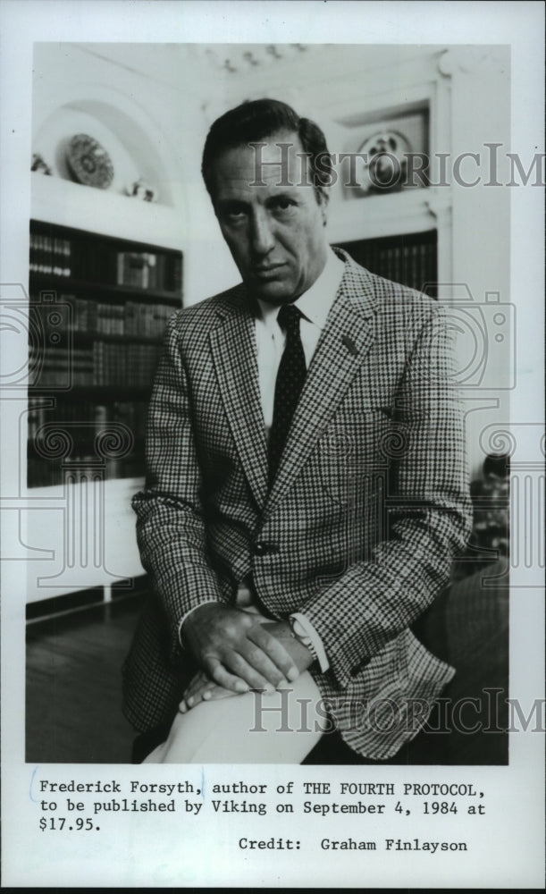 1984 Press Photo Frederick Forsyth, author of The Fourth Protocol - mjp15142 - Historic Images