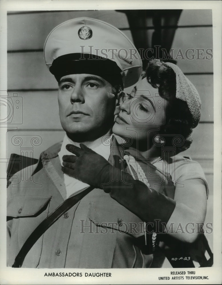 1964, John Forsythe, Olivia De Havillana in "Ambassadors Daughter" - Historic Images