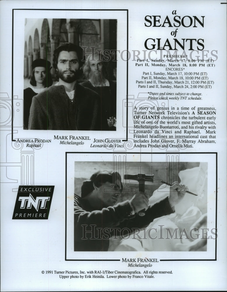 1991 Press Photo Actor Mark Frankel in &quot;A Season of Giants&quot; - mjp15200 - Historic Images