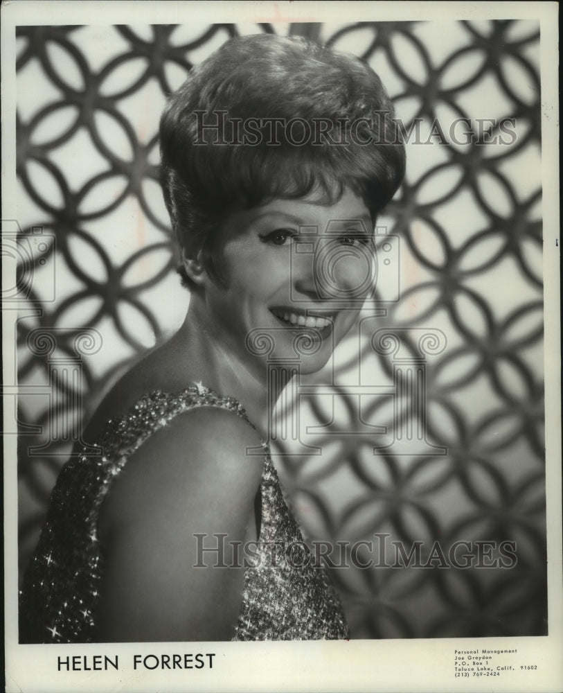 1971, Singer Helen Forrest to be at the Pfister Hotel Crown Room - Historic Images