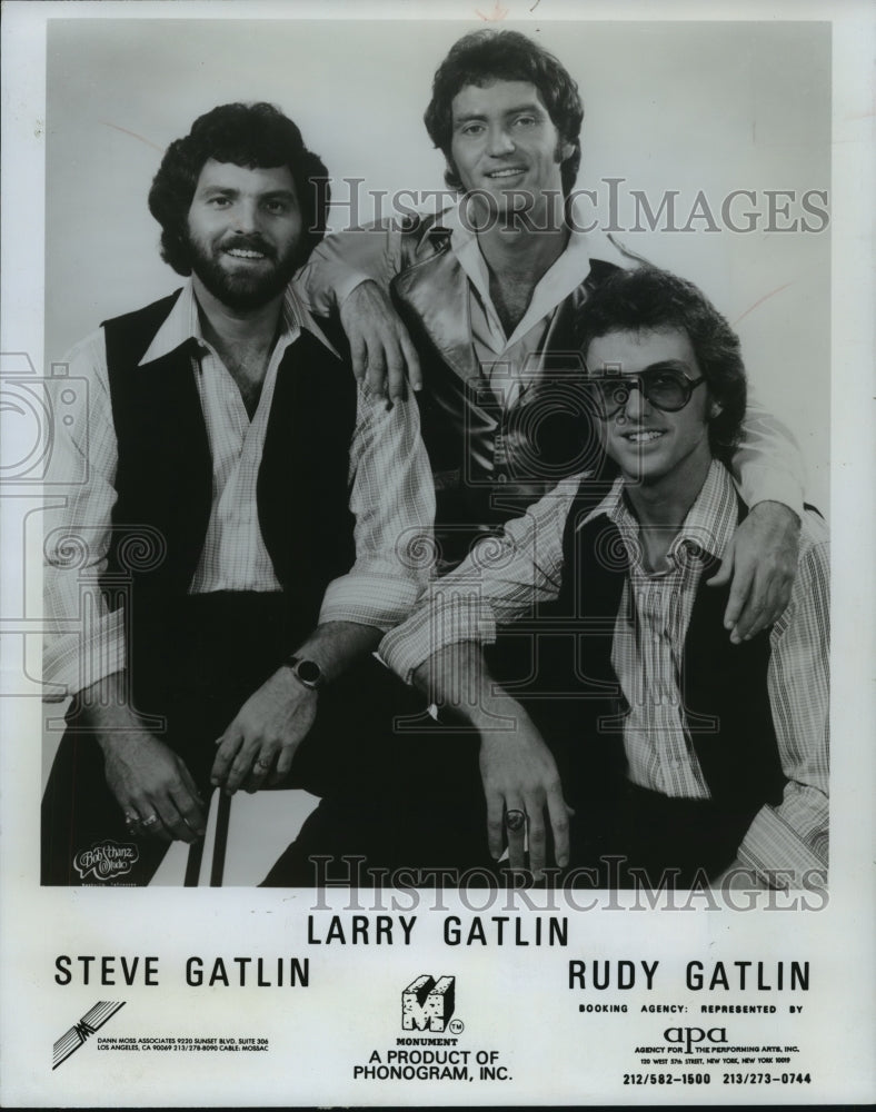 1978, musician Larry Gatlin and the Gatlin Brothers - mjp15255 - Historic Images