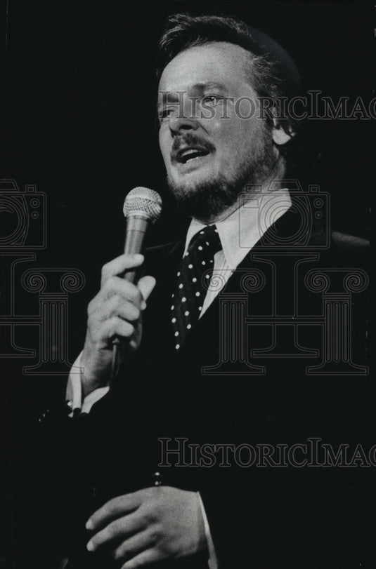 1972, Singer John Gary performs at the Pfister's Crown Room. - Historic Images