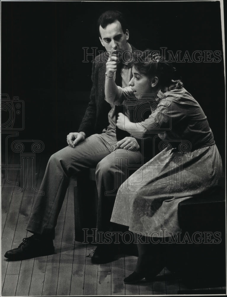 1989, Joe Dempsey and Liz Tannenbaum in Children of a Lesser God. - Historic Images