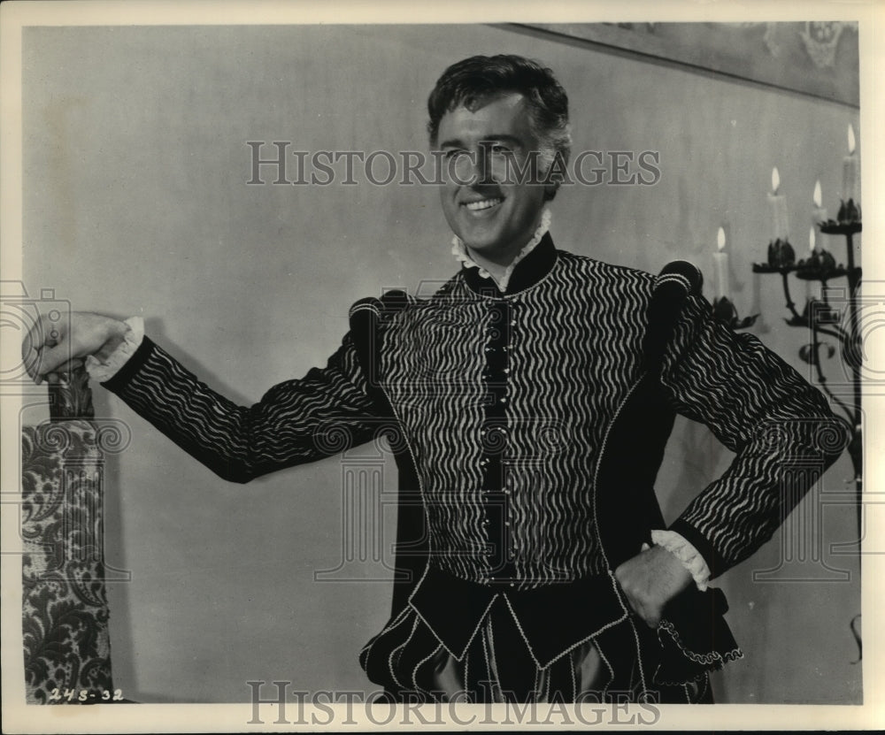 1963 Press Photo Stewart Granger in scene from &quot;Swordsman of Vienna&quot; - mjp15364 - Historic Images
