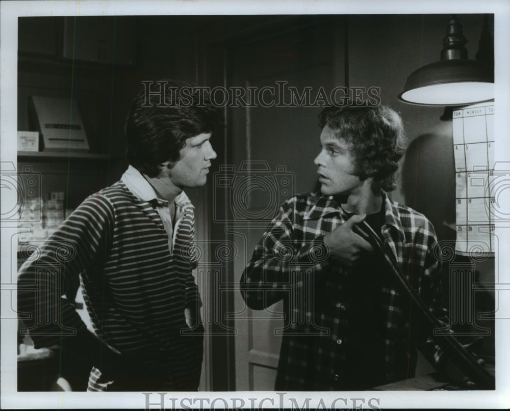 1976, actors Gary Frank &amp; Brian Byers in ABC&#39;s &quot;Family&quot; series - Historic Images