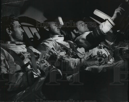 1969, Actors as astronauts in "Marooned" Directed by John Stirges - Historic Images