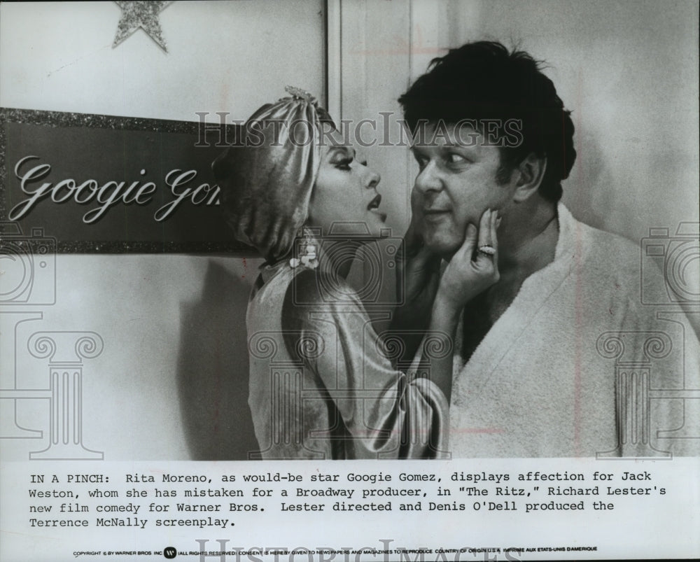 1978 Press Photo Rita Moreno & Jack Weston in in "The Ritz", a comedy film - Historic Images