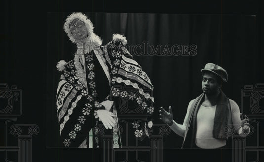 1985, Friends Mime Theater, Barbara Leigh plays the snow queen - Historic Images