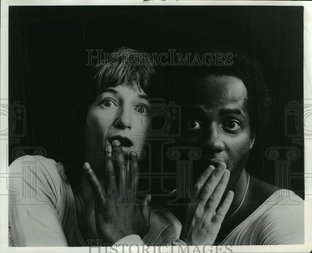 1988, Friends of Mime Theater, Barbara Leigh and Rafael B. Smith. - Historic Images