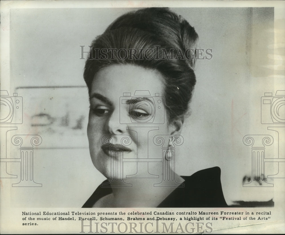 1966, Canadian contralto Maureen Forrester in &quot;Festival of Arts&quot; - Historic Images